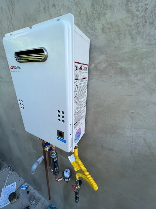 Tankless water heater installation for Hutchinson homes